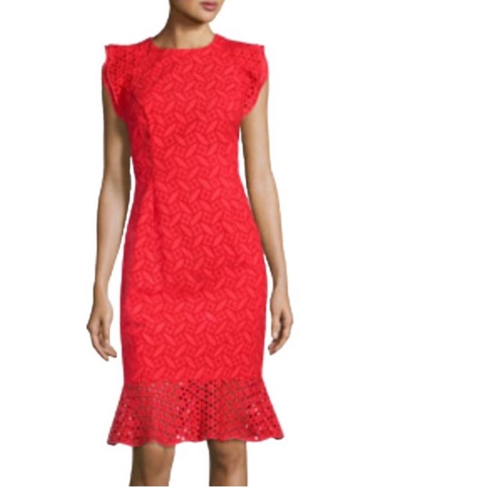 SACHIN & BABI Harlow Eyelet Red Dress Size 10